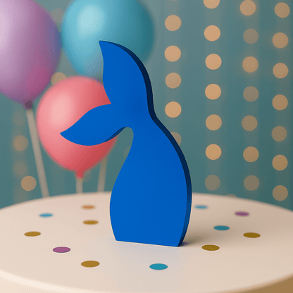 Handmade mermaid tail centerpiece plain DIY party décor