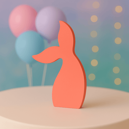 Mermaid tail cutout plain foam centerpiece handmade for kids party