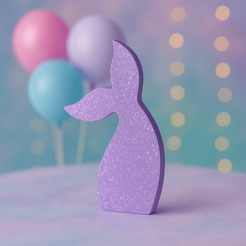 Custom glitter mermaid tail centerpiece handmade décor