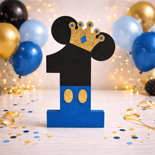Mickey Mouse 1st birthday centerpiece number 1 foam decoration for Mickey themed birthday party