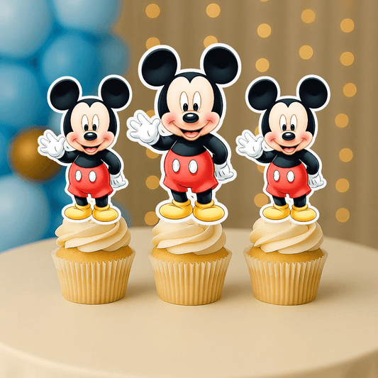 mickey cupcake toppers for birthday party decorations