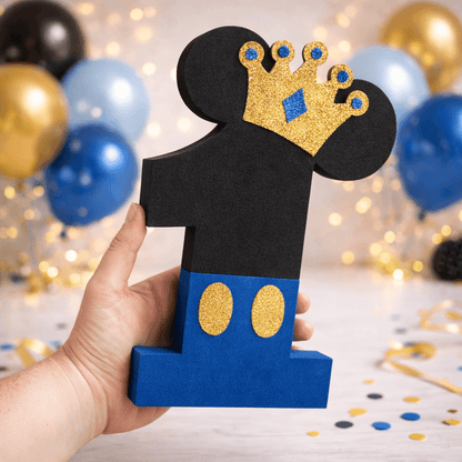 Mickey Mouse number 1 centerpiece decoration for first birthday party table Mickey Mouse 1st birthday centerpiece