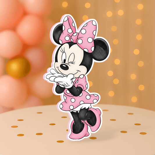 minnie cutout centerpiece for birthday party table
