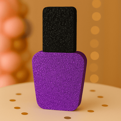 Purple nail polish centerpiece for girls makeup and spa party