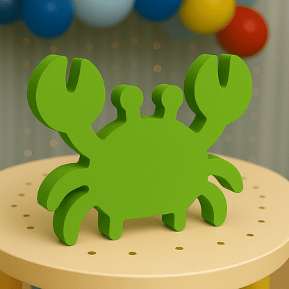 Green nautical crab centerpiece handmade foam decoration for beach and ocean themed parties