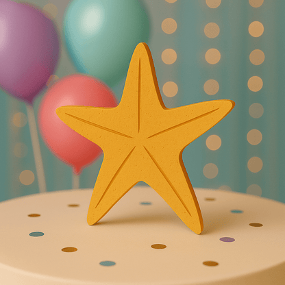 Foam starfish cutout for mermaid and ocean themed birthday party decorations