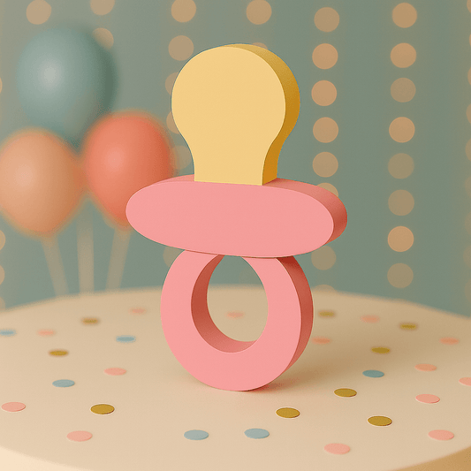 Pink baby pacifier centerpiece handmade foam décor for baby shower table decoration