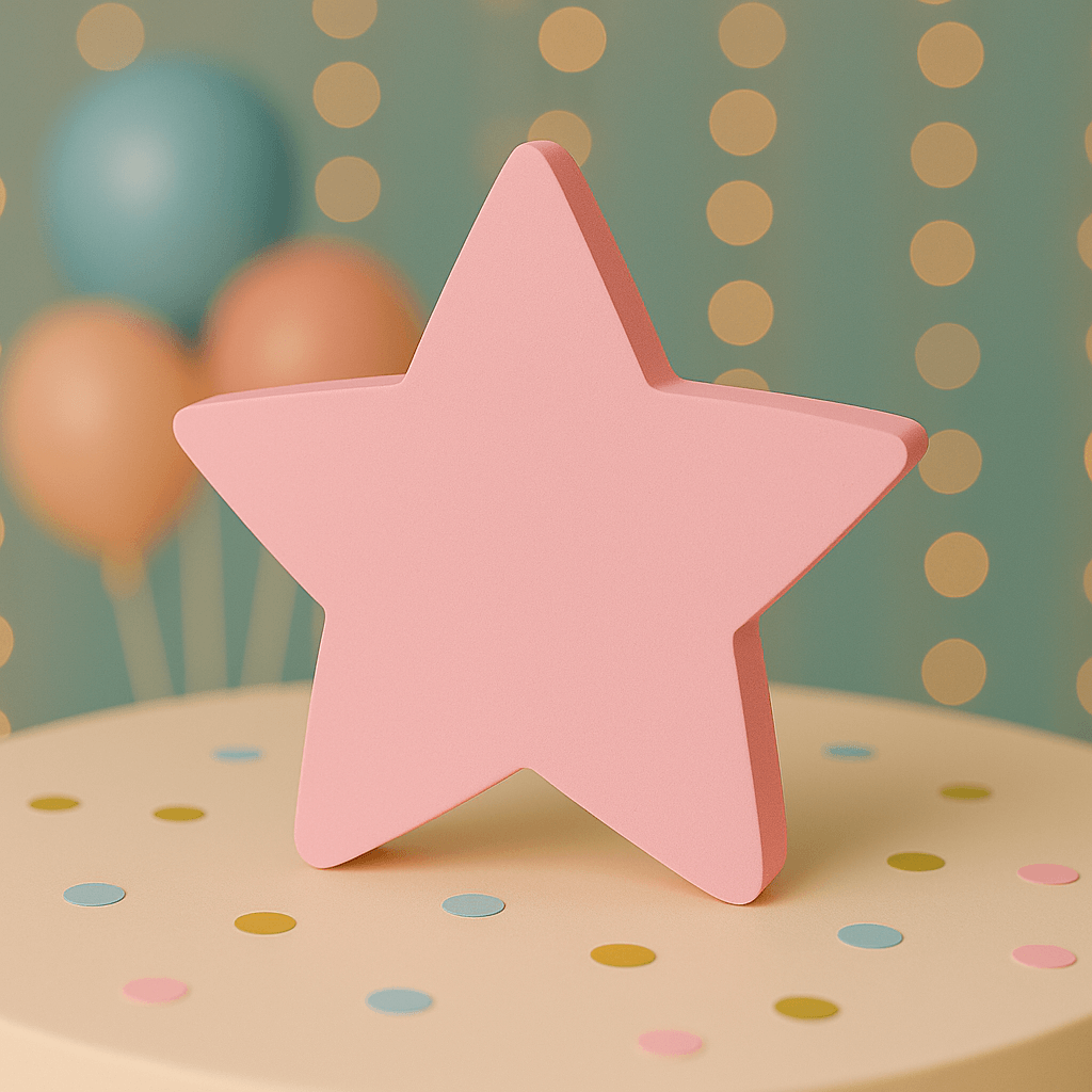Pink twinkle little star centerpiece handmade foam décor for baby shower table setup