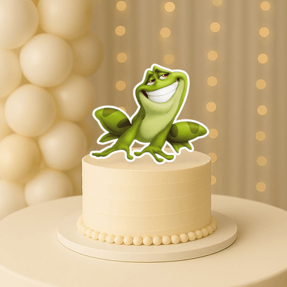 Prince Naveen frog cake topper from The Princess and the Frog for birthday party decorations

