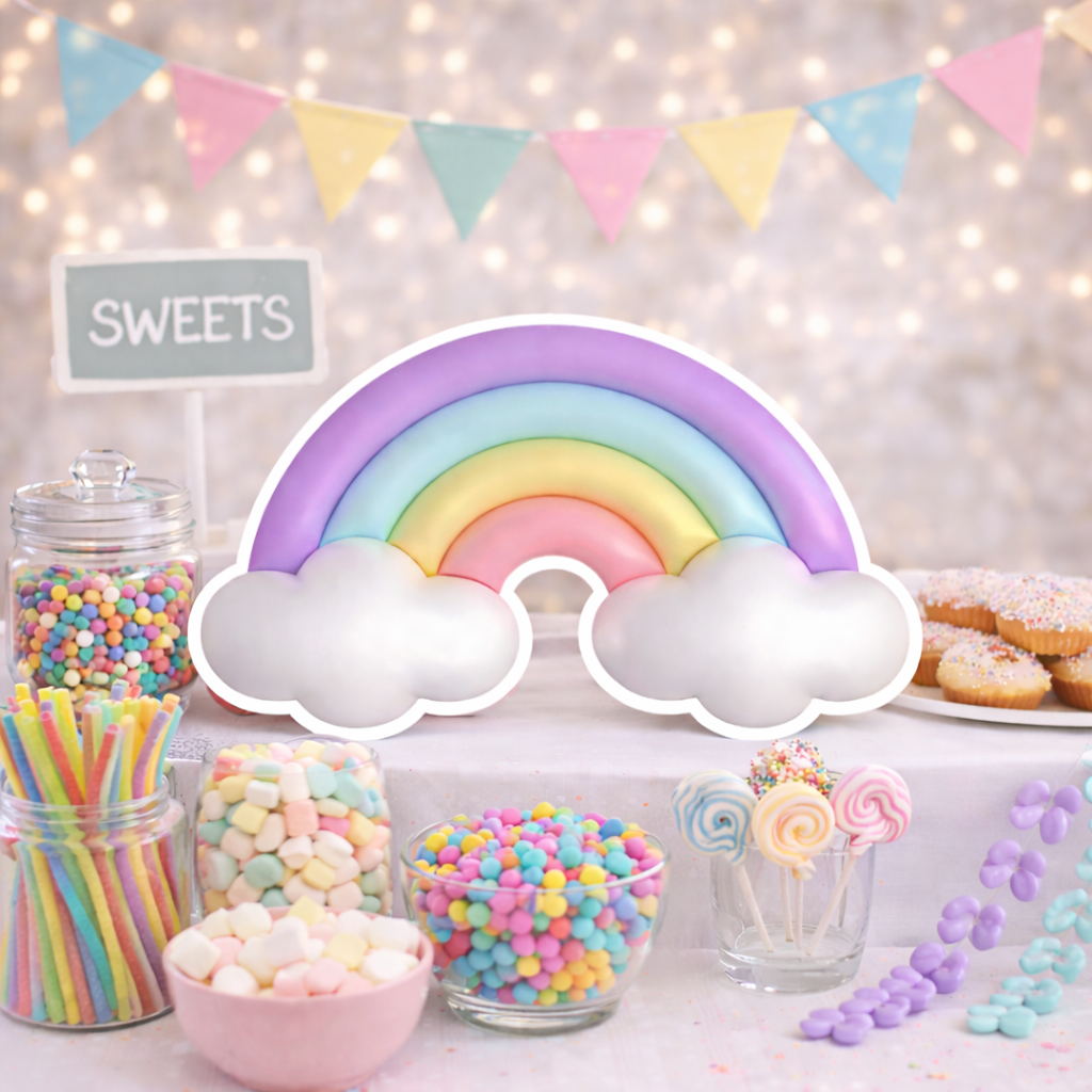 rainbow birthday decorations Rainbow centerpiece decoration for rainbow birthday party table decorations.