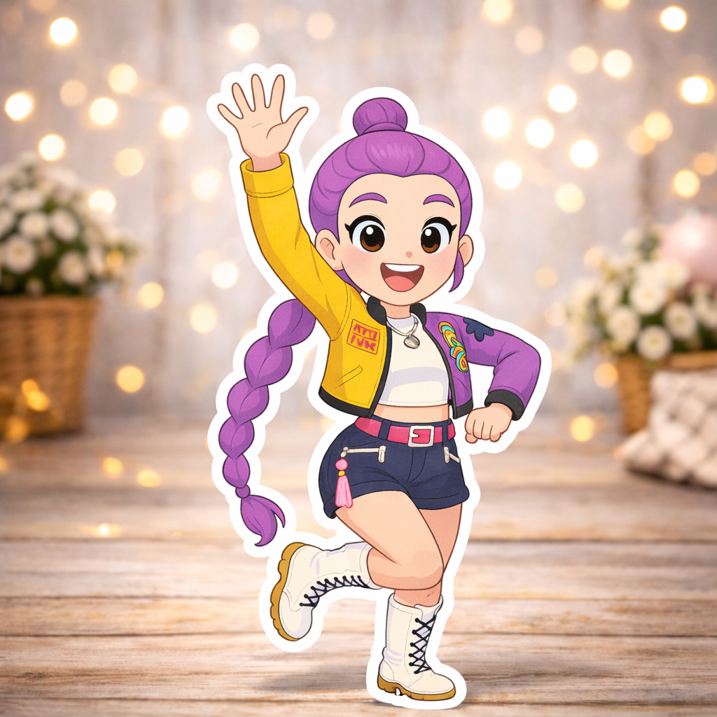 Rumi K-Pop Demon Hunters party centerpiece decoration

