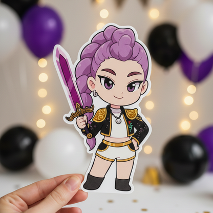 kpop demon hunters centerpiece Rumi K-Pop Demon Hunters character party cutout printed on foam