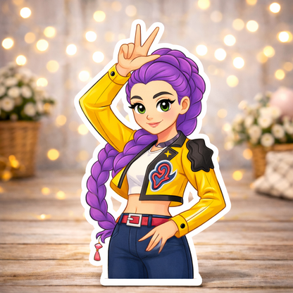 kpop demon hunters centerpiece Rumi K-Pop Demon Hunters party decorations character cutout