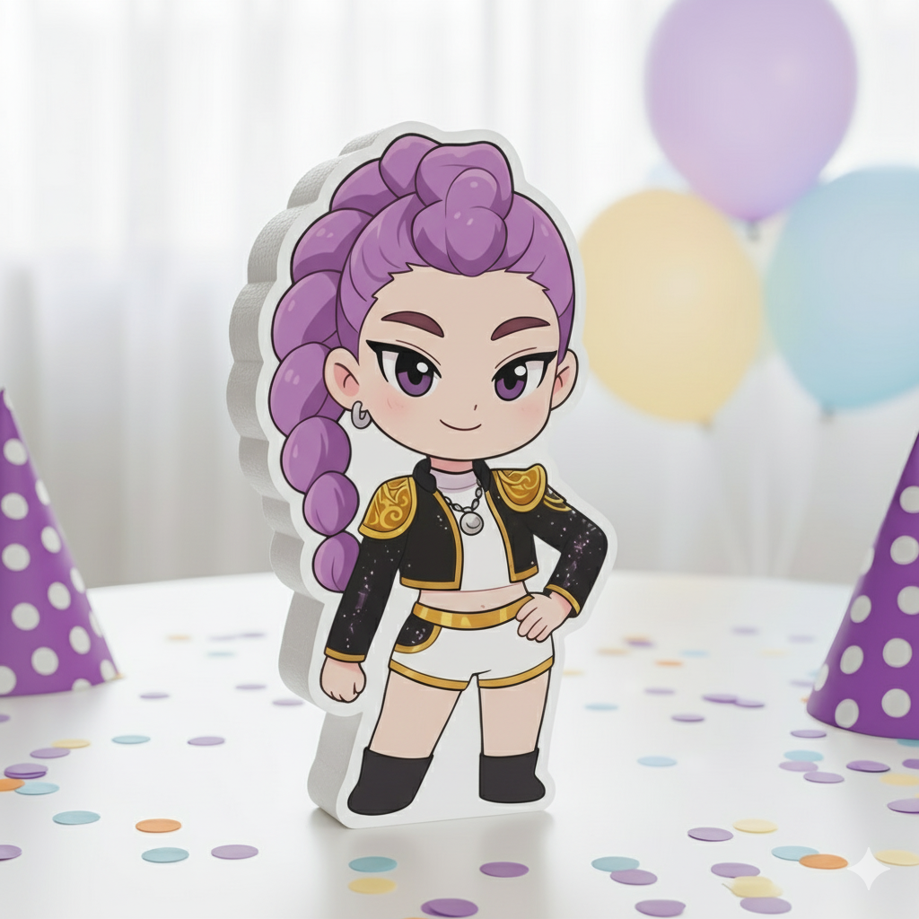 Rumi K-Pop Demon Hunters party table centerpiece decoration

