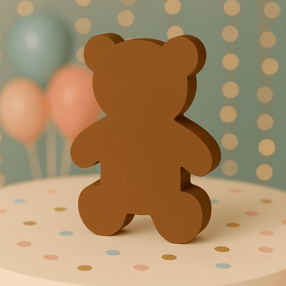 Handmade teddy bear baby shower centerpiece foam décor for gender-neutral table decorations