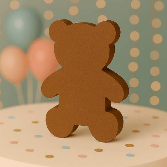Handmade teddy bear baby shower centerpiece foam décor for gender-neutral table decorations