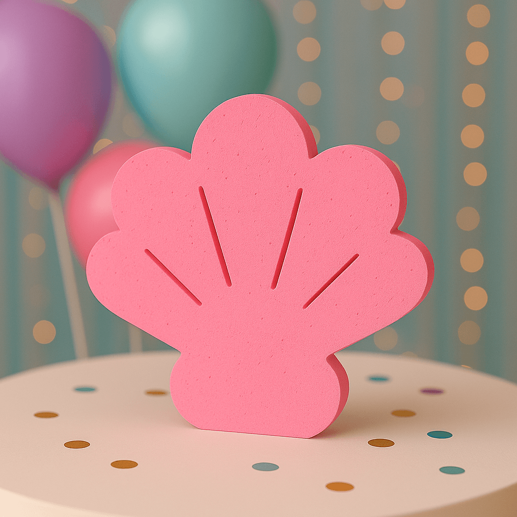 Handmade seashell centerpiece for under the sea birthday decoration – foam cutout