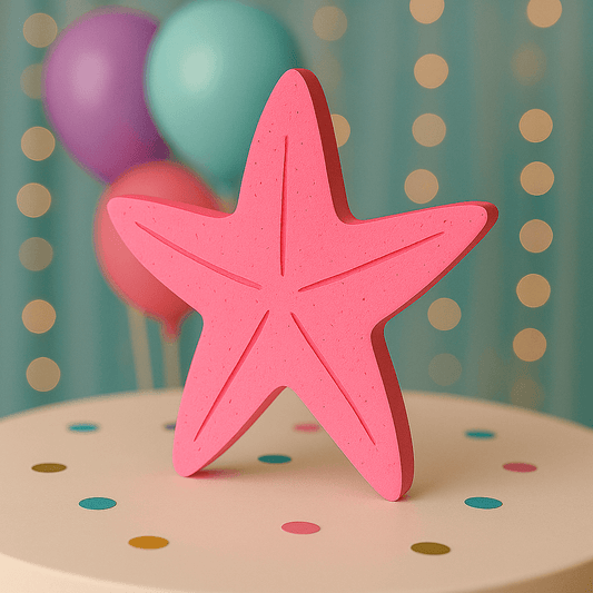 Handmade starfish centerpiece for under the sea birthday decoration – foam cutout