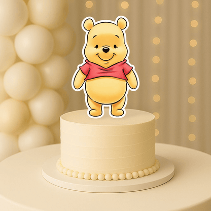 Standing Winnie the Pooh cake topper for birthday party decoration