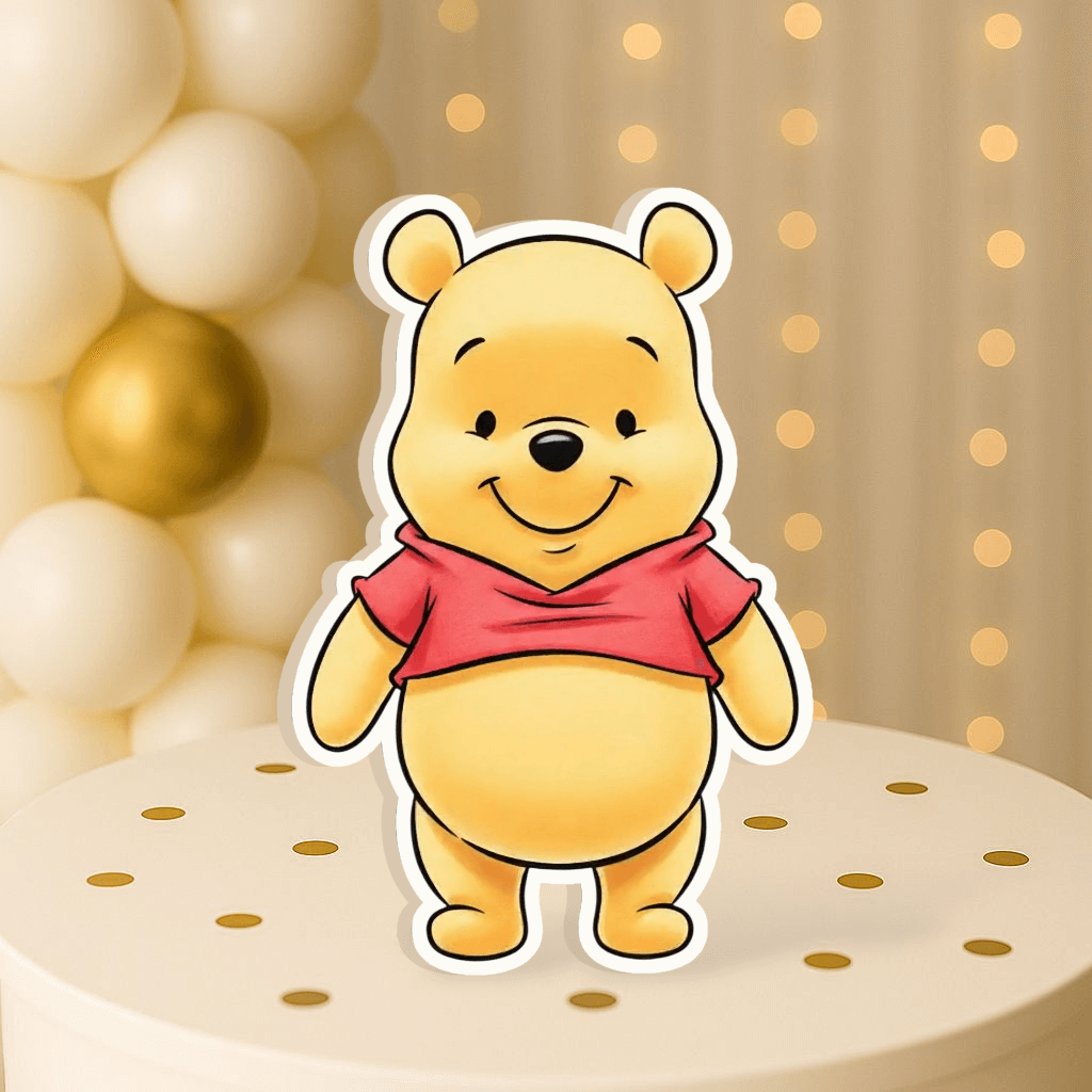 Standing Winnie the Pooh centerpiece foam cutout for birthday party