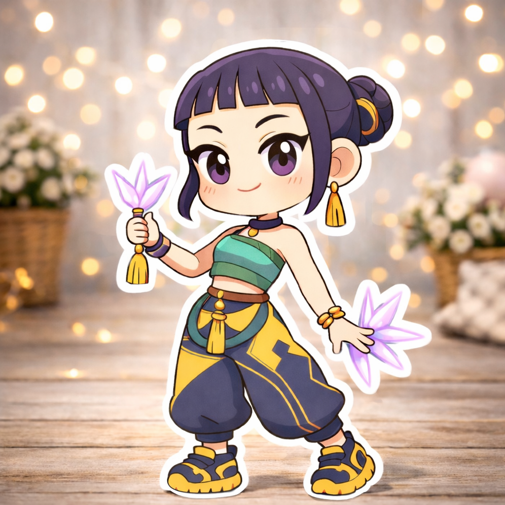 Zoey kpop demon hunters centerpiece Zoey K-Pop Demon Hunters birthday decorations character centerpiece