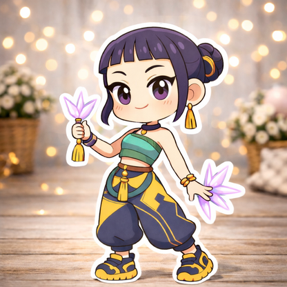 Zoey kpop demon hunters centerpiece Zoey K-Pop Demon Hunters birthday decorations character centerpiece