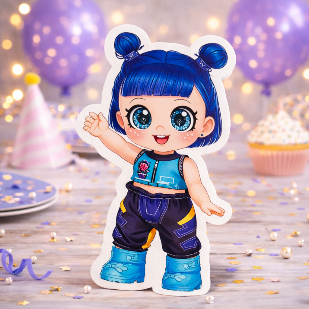 Zoey kpop demon hunters centerpiece Zoey K-Pop Demon Hunters party centerpiece decoration