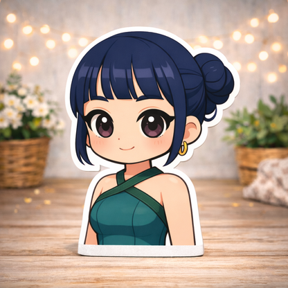 Zoey kpop demon hunters centerpiece Zoey K-Pop Demon Hunters party table decoration cutout